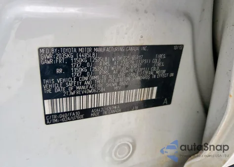 2013 Toyota Rav4 Xle из США, поврежденный, VIN 2T3WFREV4DW062584